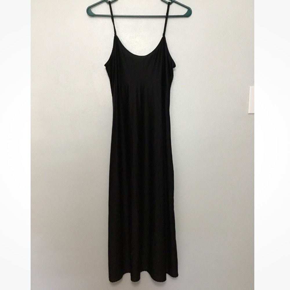 Y2K Slip Dress Black Whimsigoth Nightgown Gilligan Omalley